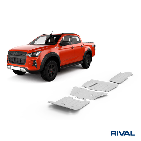 Skid Plate Set (Radiator, Engine, Gearbox, Transfer Case) Isuzu D-Max 2021-2023; 2 l. / diesel; 3 l. / diesel